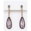 Image 1 : Levian 14KT Rose Gold Amethyst and Diamond Earrings