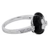 Image 2 : 18KT White Gold Onyx and Diamond Ring