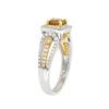 Image 2 : 18KT Two Tone Gold 1.26ctw Fancy Orangy Brown Diamond Ring