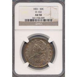 1831 Liberty Bust Half Dollar Coin NGC AU58