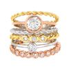 Image 1 : 14KT Tri Color Gold 1.42ctw Diamond Ring