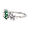 Image 2 : 18KT White Gold 1.56ctw Diamond and Emerald Ring