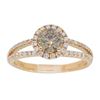 Image 1 : 18KT Rose Gold 0.80ctw Diamond Ring