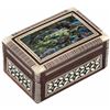 Image 1 : Leolana Egyptian Mother of Pearl & Paua Shell Inlaid Handmade Jewelry Box-Ring