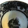 Image 2 : 19thc Pair Black Transferware Handleless Tea Cups