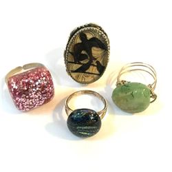 Group of Handmade Artisan Rings