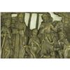 Image 2 : Baby Jesus, Mary & 3 Magi Nativity Scene Bronze Wall Sculpture 10" x 12.5"