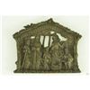 Image 1 : Baby Jesus, Mary & 3 Magi Nativity Scene Bronze Wall Sculpture 10" x 12.5"