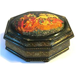 Russian Lacquer Jewel Box, Pushkin's Fairy Tales