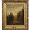 Image 1 : Continental School, "Trees Around a Stream, A Roadside Shrine Beyond," 19th c.