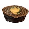 Image 2 : Antique Bronze And Gold Gilt Miniature Portrait Trinket Box