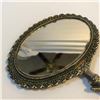 Image 3 : Vintage Ornate Silver Metal Dresser Hand Mirror