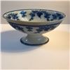 Image 2 : 19thc Flow Blue Pedestal Fruit Compote Bowl