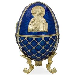 4" Jesus The Savior Icon Faberge Inspired Russian Easter Egg