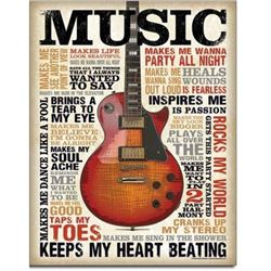 Music Inspires Me 12.5"Wx16"H