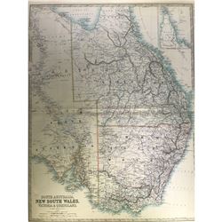 Map of South Australia & New South Wales, Victoria, and Queensland
