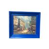 Image 2 : Street Scene , Vintage Oil On Canvas Board, Signed,