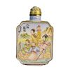 Image 1 : Chinese Eight Immortals Hand Painted Gilt Gold Copper Enamel Snuff Bottle