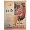 Image 1 : C1960 Indiana Brewery Drewrys Beer Ad