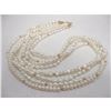 Image 1 : 14K Yellow Gold 4 Strand Freshwater Pearl Necklace 20"