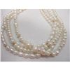 Image 3 : 14K Yellow Gold 4 Strand Freshwater Pearl Necklace 20"
