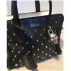 Image 5 : Alexander McQueen Mini Studded Padlock Zip Around Black and White Tote Bag