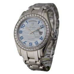 Rolex 18946  Platinum Masterpiece Men's Day Date with Diamond Bezel