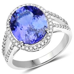 4.45ct Tanzanite 14K White Gold Ring