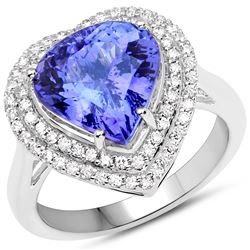 5.39ct Tanzanite 14K White Gold Ring