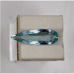 6.19ct Aquamarine Long Pear Cut