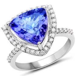 6ct Tanzanite 14K White Gold Ring