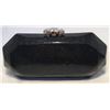 Image 2 : Chanel Black Sparkling Shimmery Black Leather Geometric Box Clutch