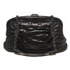 Image 2 : Chanel Black Quilted Ruched Leather Small Sharpei Frame Handbag