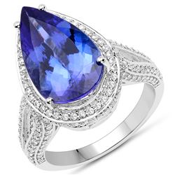 5.94ct Tanzanite 14K White Gold Ring