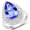 Image 1 : 6.12ct Tanzanite 14K White Gold Ring