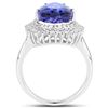 Image 2 : 6.12ct Tanzanite 14K White Gold Ring