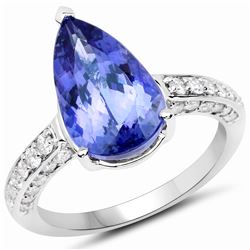 5.14ct Tanzanite 14K White Gold Ring