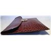 Image 3 : Colombo Vintage Tan Crocodile Portfolio Clutch