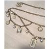 Image 3 : Chanel Silver Chain Multi Strand Charm Belt Necklace-RARE
