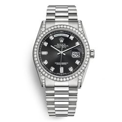 Rolex 118389  Day Date WG with Diamond Bezel and Lugs
