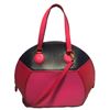 Image 1 : Hermes Vintage Pink Red Black Color Block Epsom Round Ellipse Handbag