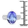 Image 3 : 6.2ct Tanzanite 14K White Gold Ring