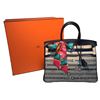 Image 1 : NEW Limited Edition Hermes Toile de Camp Dechainee Canvas Black 35cm Birkin Bag