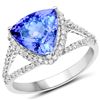 Image 1 : 4.08ct Tanzanite 14K White Gold Ring
