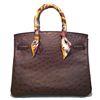 Image 3 : STUNNING Hermes Brown Ostrich 30cm Birkin Bag