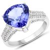 Image 1 : 4.49ct Tanzanite 14K White Gold Ring