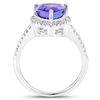 Image 2 : 3.13ct Tanzanite 14K White Gold Ring