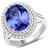Image 1 : 7.08ct Tanzanite 14K White Gold Ring
