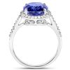Image 2 : 4.46ct Tanzanite 14K White Gold Ring