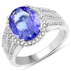 2.93ct Tanzanite 14K White Gold Ring